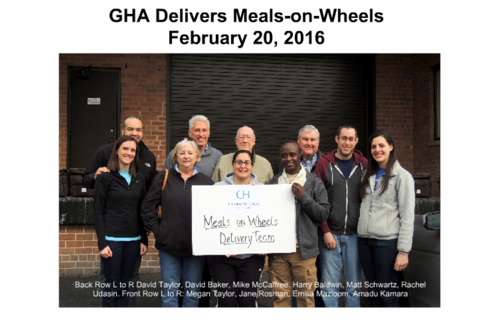 Meals on Wheels February 2016